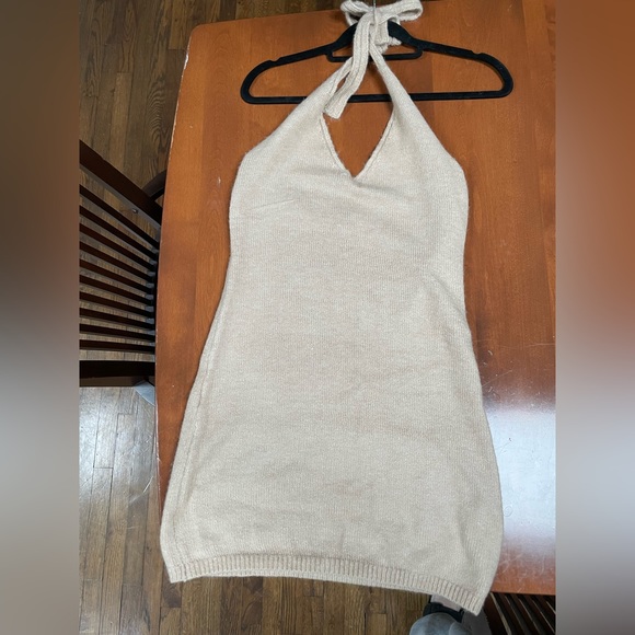 KNIT HALTER DRESS - Picture 1 of 3